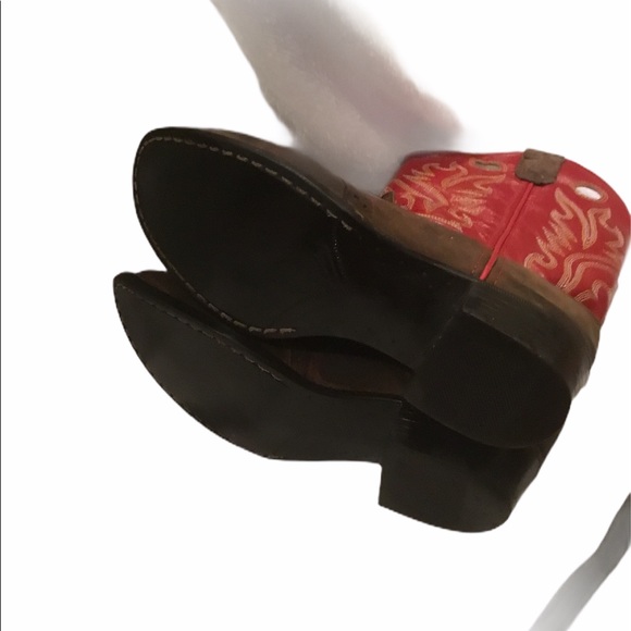 Old West Leather Cowboy Boots - Picture 3 of 4